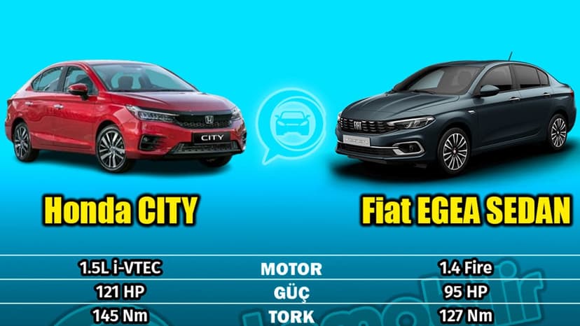 Honda City Vs Fiat Egea Sedan Karşılaştırması: City 1.5 I-Vtec ve Egea 1.4 Fire