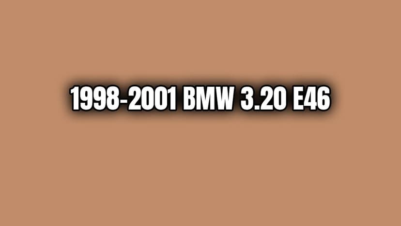 1998-2001 Bmw 3.20 E46 Özellikleri