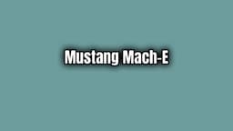 Ford’un Yeni Elektrikli Suv’si Mustang Mach-E