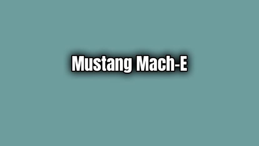 Ford’un Yeni Elektrikli Suv’si Mustang Mach-E