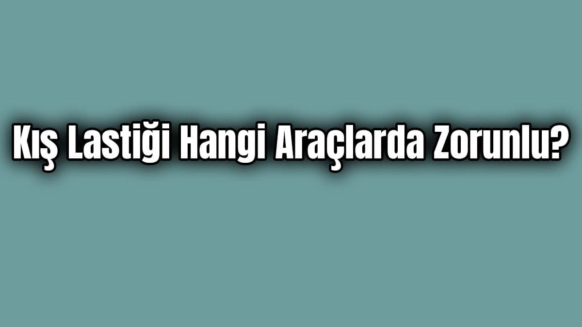 Denetimler Başladı Kış Lastiği Hangi Araçlarda Zorunlu?
