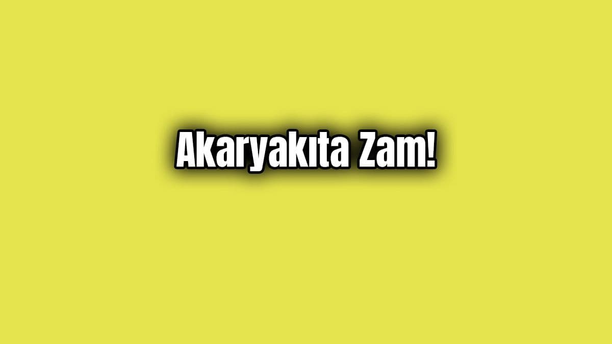Akaryakıt Ürünlerine Ötv Zammı!