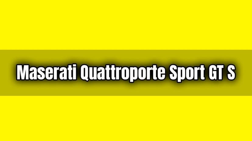 Maserati Quattroporte Sport Gt S 4.7 Teknik Özellikleri