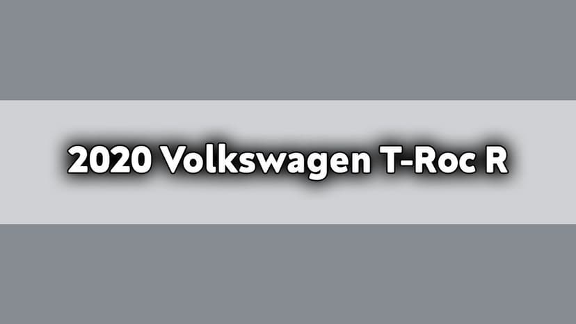 2020 Volkswagen T-Roc R 2.0 Tsi 4Motion Dsg