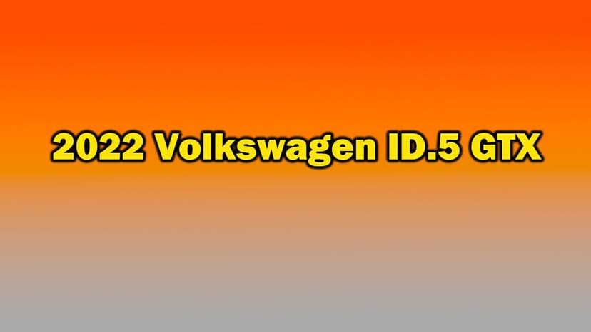 Yeni 2022 Volkswagen Id.5 Gtx Ortaya Çıktı