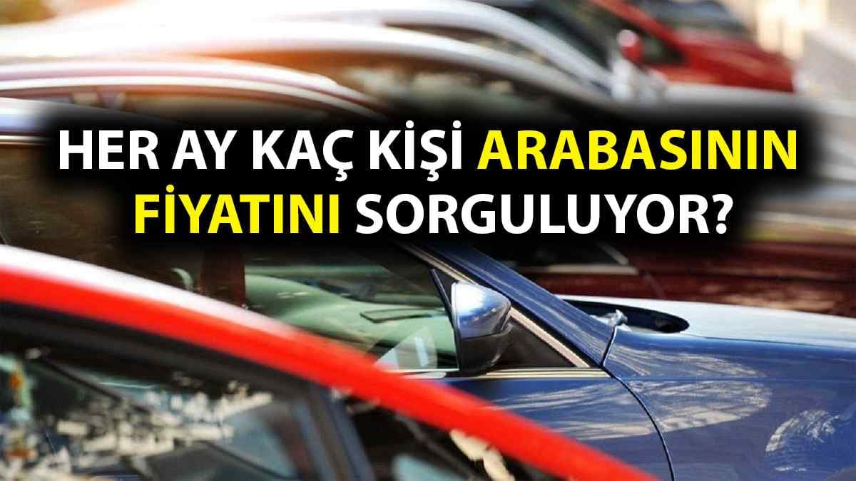 Her Ay Kaç Kişinin Arabasının Fiyatını Sorguladığı Açıklandı
