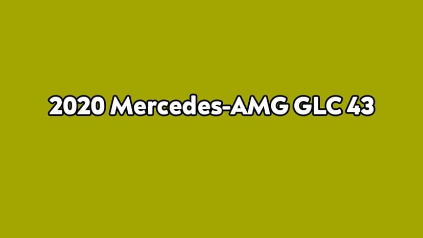 2020 Mercedes-Amg Glc 43 Özellikleri Açıklandı