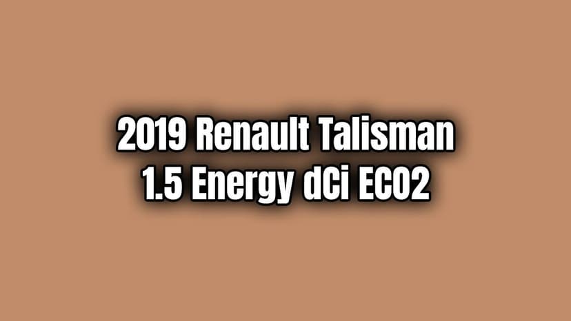 2019 Renault Talisman 1.5 Energy Dci Eco2 Özellikleri