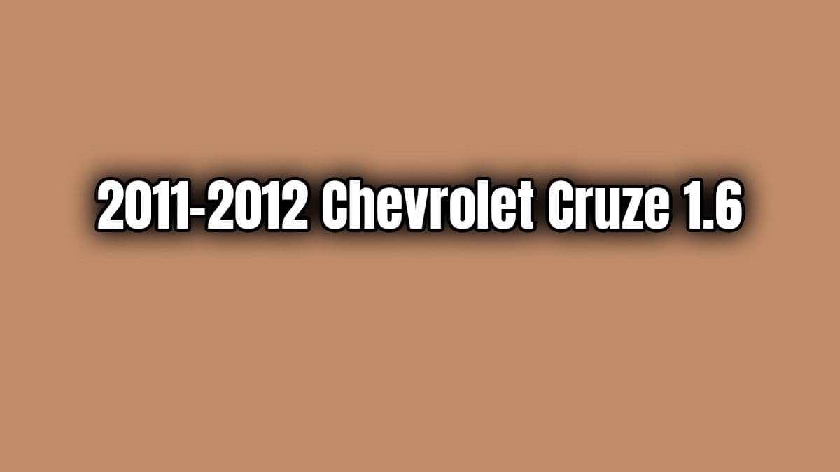 Chevrolet Cruze 1.6 Teknik Özellikleri