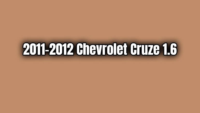 Chevrolet Cruze 1.6 Teknik Özellikleri