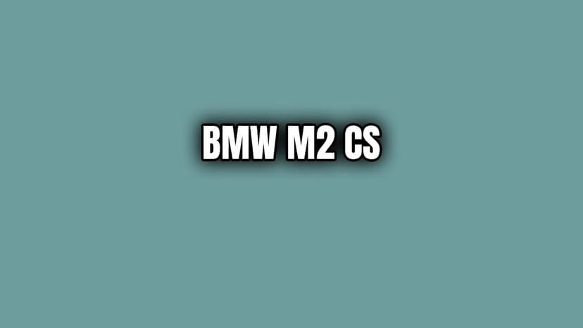 2020 Bmw M2 Cs Özellikleri