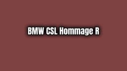 Supercar Blondie Bmw Csl Hommage R
