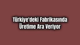 Otomobil Devi Türkiye'deki Fabrikasında Üretime Ara Veriyor