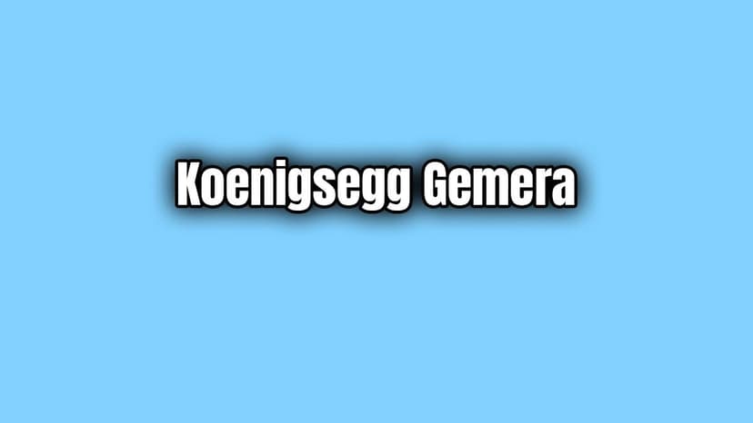 Koenigsegg'in İlk Dört Koltuklu Modeli Gemera Özellikleri