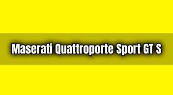 Maserati Quattroporte Sport Gt S 4.7 Teknik Özellikleri