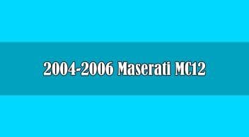 2004-2006 Maserati Mc12 6.0 V12 624 Hp