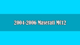 2004-2006 Maserati Mc12 6.0 V12 624 Hp