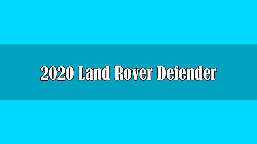 2020 Land Rover Defender 90 3.0 P400 Awd Otomatik