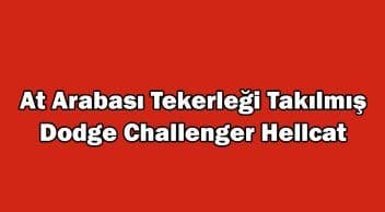 At Arabası Tekerleği Takılmış Dodge Challenger Hellcat