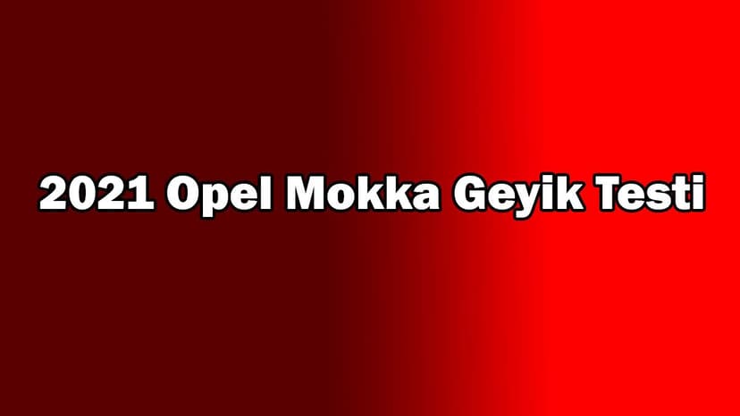2021 Opel Mokka Geyik Testi