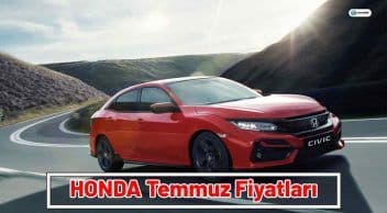 Honda Temmuz 2021 Fiyat Listesi