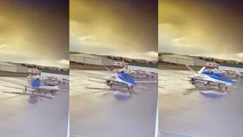Kendi Kendine Giden Tesla, Özel Jete Çarptı