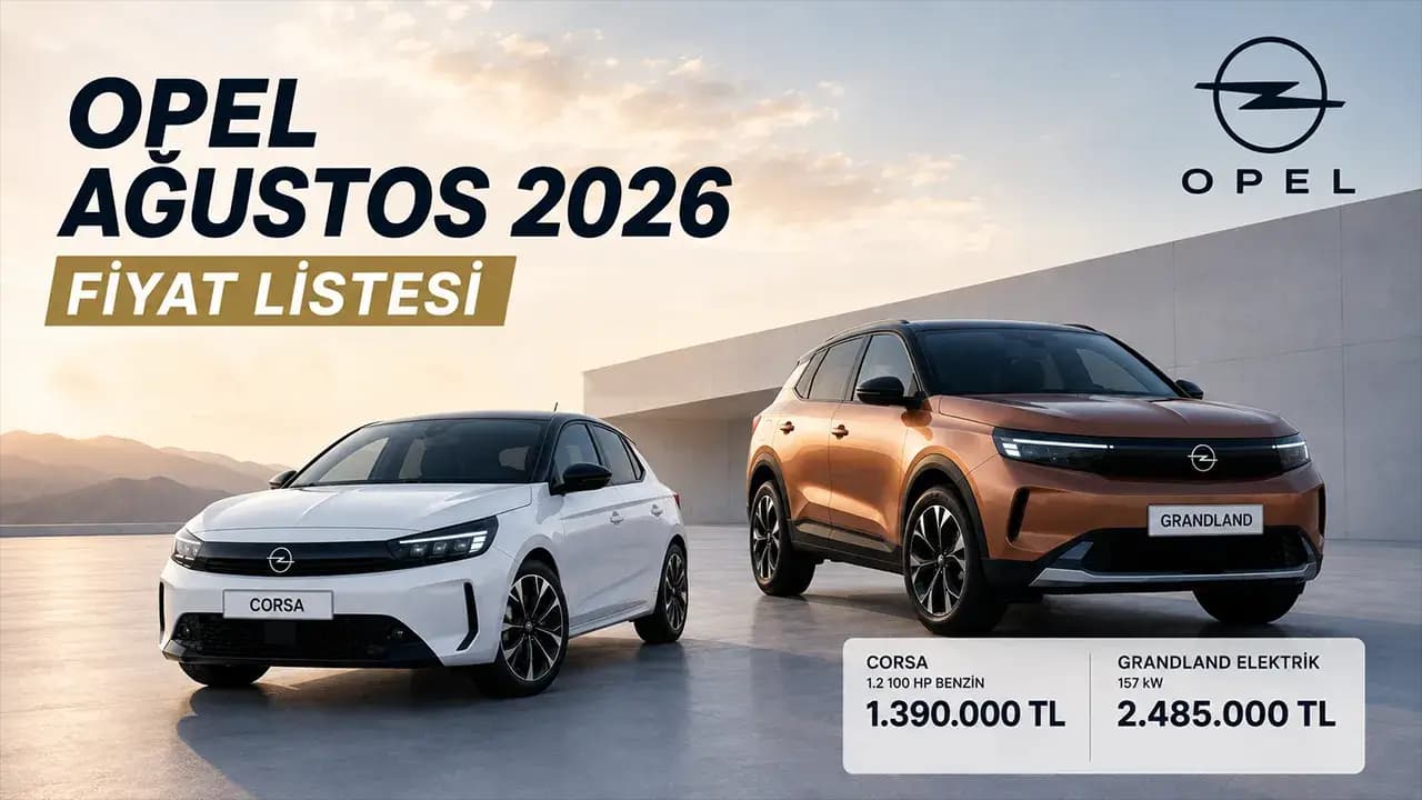 Opel Ağustos 2026 Fiyat Listesi ve Sıfır Araç Kampanyaları