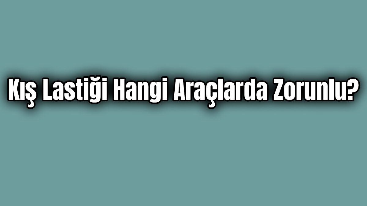 Denetimler Başladı Kış Lastiği Hangi Araçlarda Zorunlu?