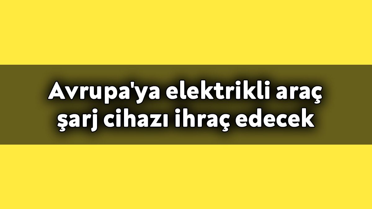Avrupa’ya Elektrikli Araç Şarj Cihazı Ihraç Edecek!
