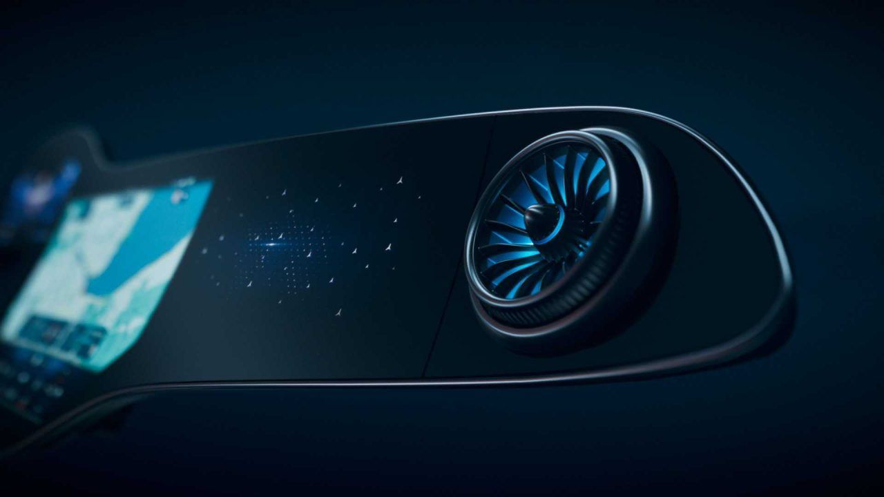 Mercedes-Benz, Yeni Bilgi ve Eğlence Sistemi Hyperscreen 4 mercedes benz mbux hyperscreen air vents
