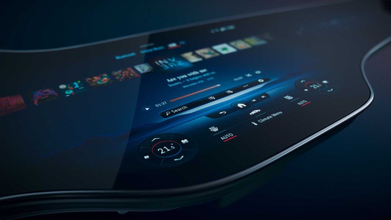 Mercedes-Benz, Yeni Bilgi ve Eğlence Sistemi Hyperscreen 3 mercedes benz mbux hyperscreen climate display