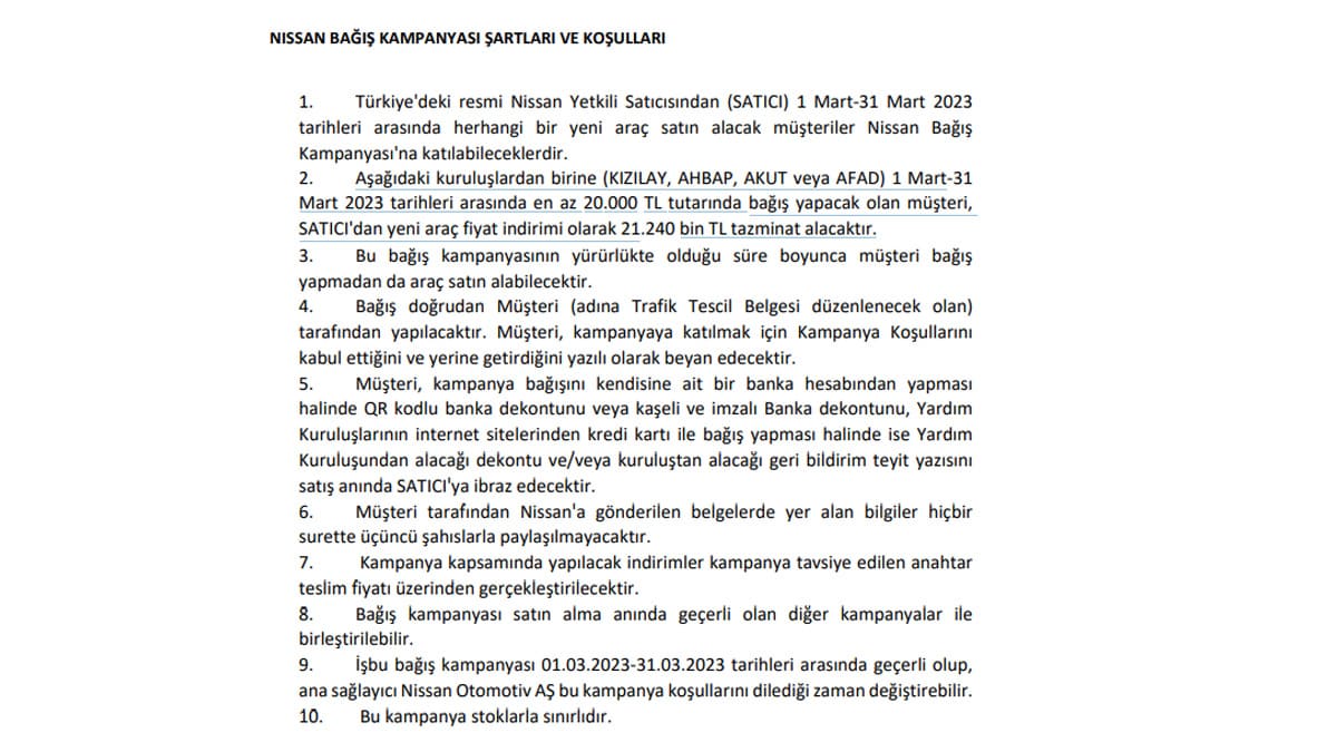 Nissan, Satılan Her Otomobil İçin Deprem Bölgesine Bağış Yapacak! 3 Nissan, Satılan Her Otomobil İçin Deprem Bölgesine Bağış Yapacak!