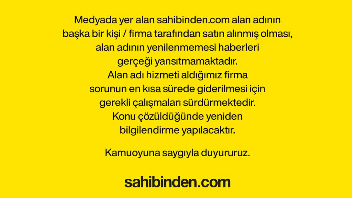 Erişim Sorunuyla İlgili Sahibinden.com Resmi Açıklama Yaptı! 3 Sahibinden.com Resmi Açıklama